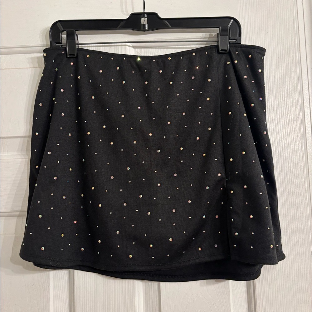 Wild Fable Black Mini Skirt with Rhinestones